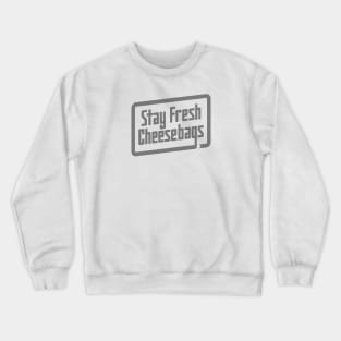 Stay Fresh Cheese Bags - Retro (Ghost on White) Crewneck Sweatshirt